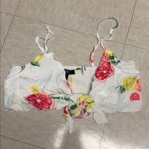 Forever 21 Floral crop top